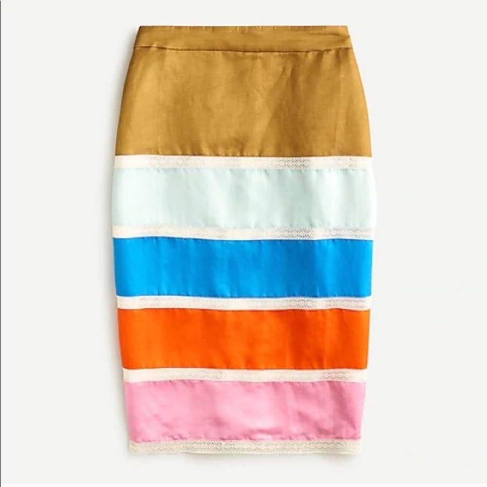 J.Crew Crochet ribbon skirt in colorblock